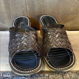 Brown’s Braided Wedge Sandals